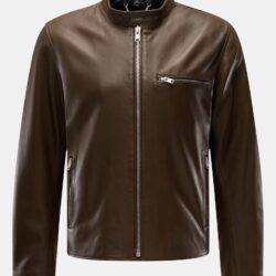 Belstaff Track Racer Lederjacke Dunkelbraun