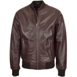 Ryan MA-1 Bomberjacke aus Leder in Braun