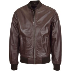 Ryan MA-1 Bomberjacke aus Leder in Braun