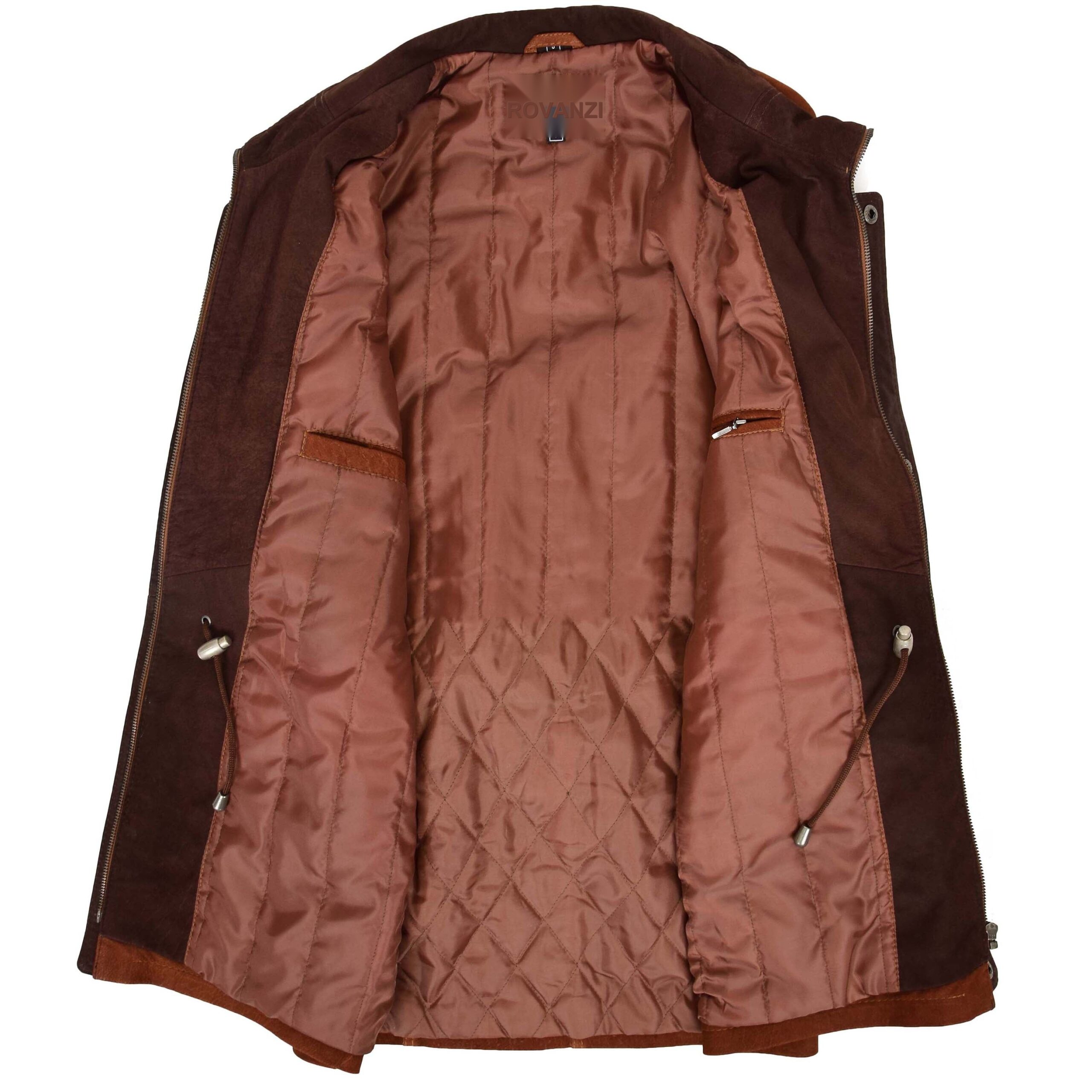 Herren Leder-Autojacke Jason in Tan Nubuk - Image 6
