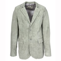 Zavi Klassischer Herren-Blazer aus Wildleder in Grau
