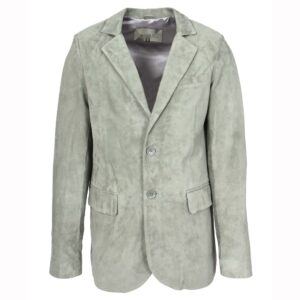 Zavi Klassischer Herren-Blazer aus Wildleder in Grau