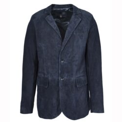 Herren Klassik Veloursleder Blazer Zavi Navy
