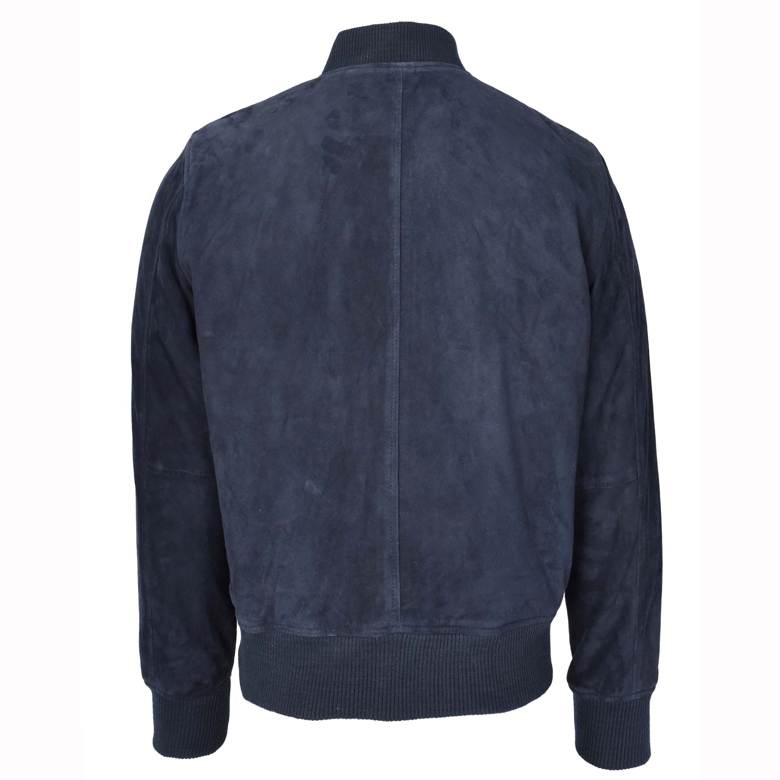 Herren Bomberjacke aus Wildleder in Navy Blau - Image 2