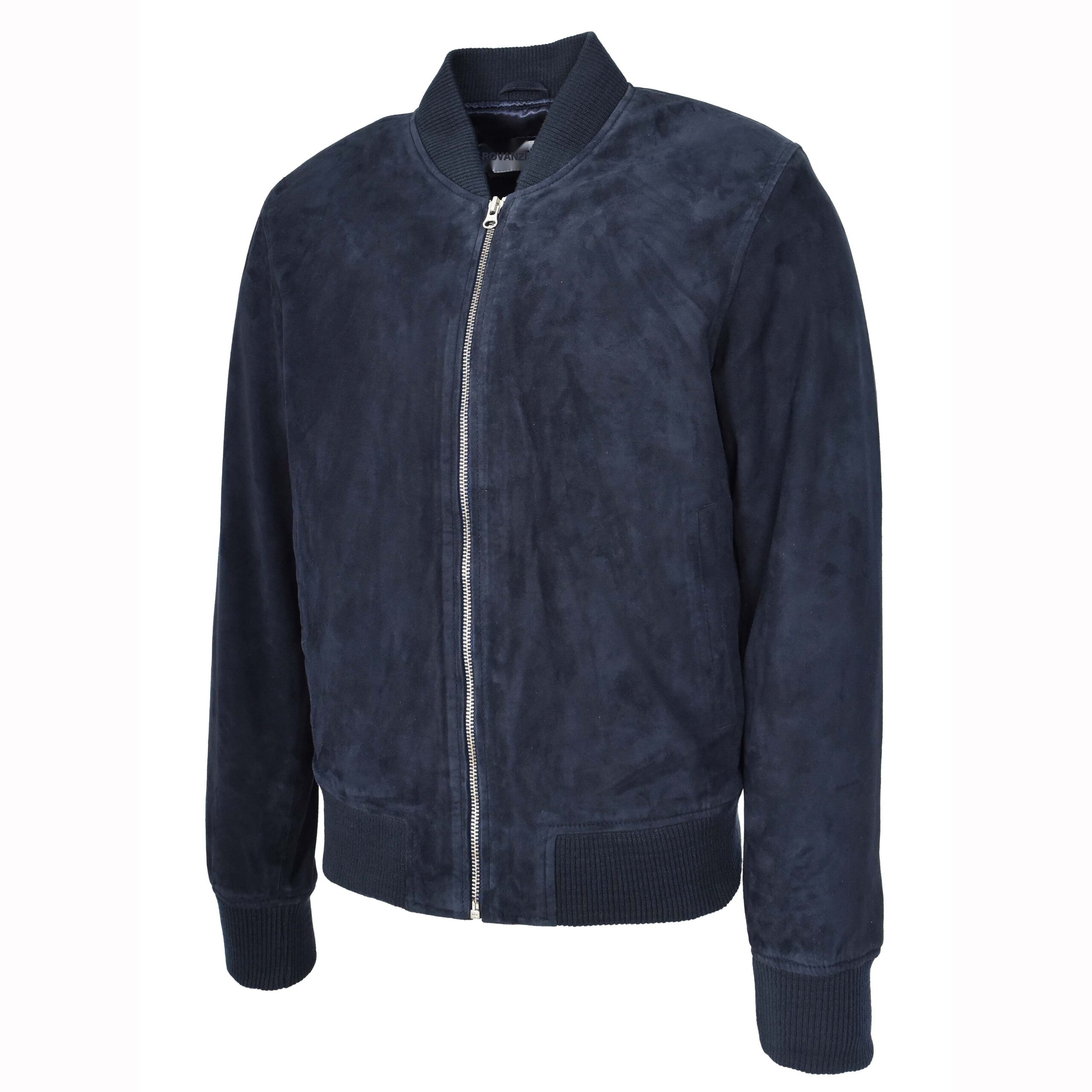 Herren Bomberjacke aus Wildleder in Navy Blau - Image 3