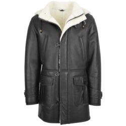 Stilvolle Herren Lederjacke aus schwarzem Echtleder von Rovanzi