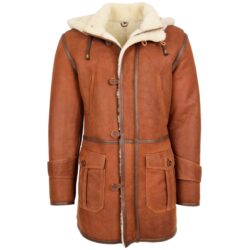 Vincent Whiskey Lammfell Dufflecoat für Herren