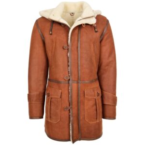 Vincent Whiskey Lammfell Dufflecoat für Herren