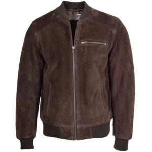 Herren Wildleder Bomberjacke in Braun