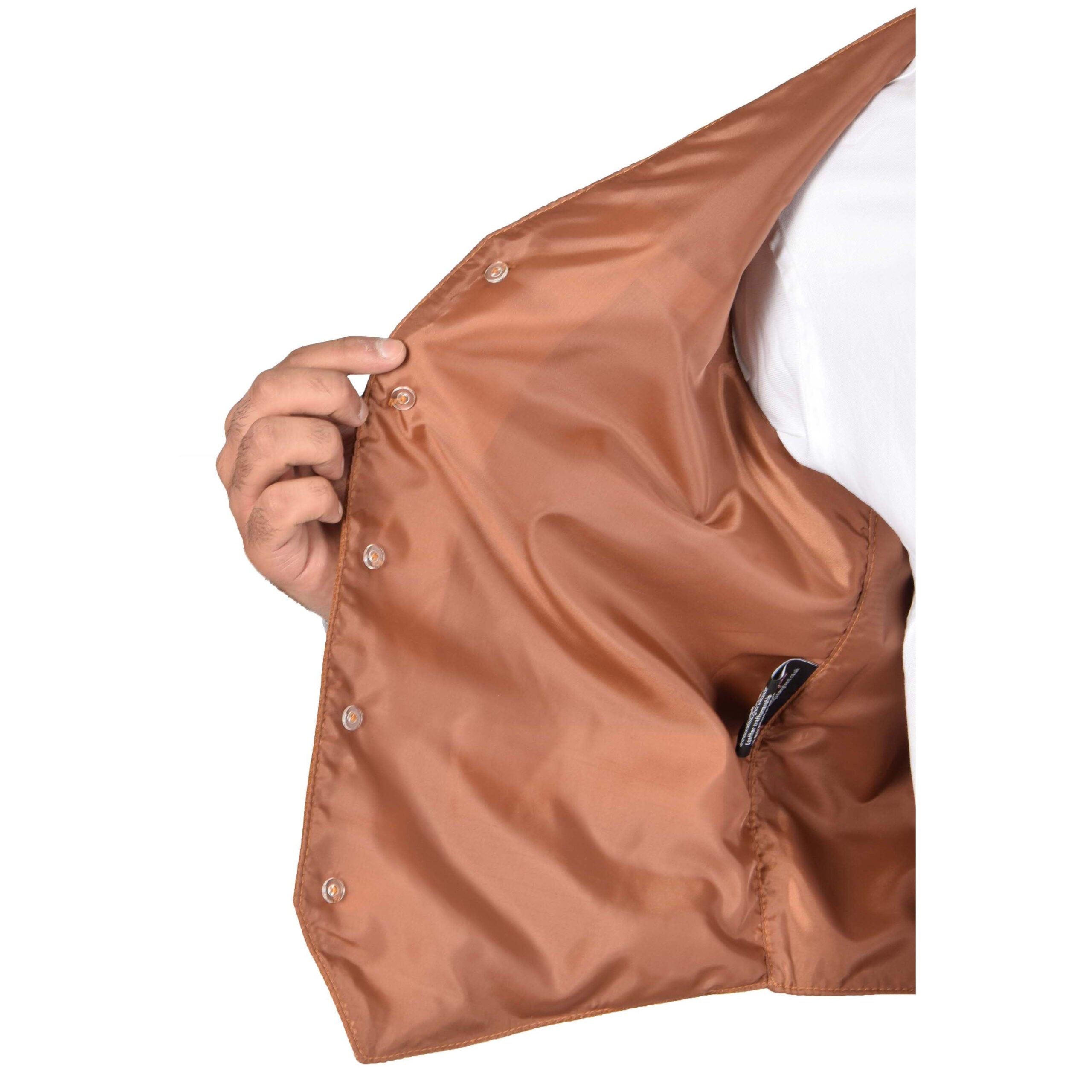 Herren Weste aus Veloursleder in Don Tan - Image 6