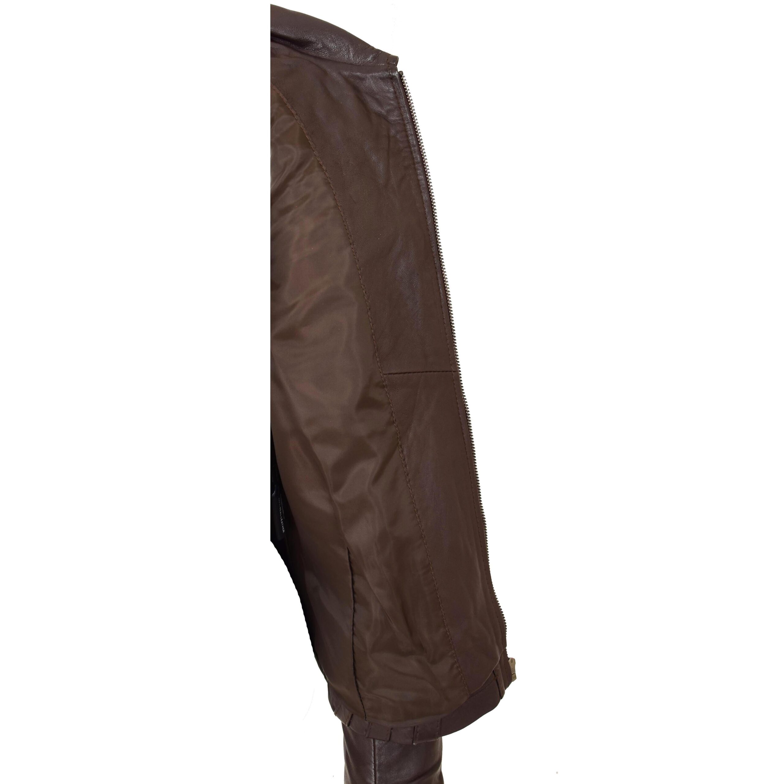 Klassische Damen Bikerjacke in Nova Braun - Image 7