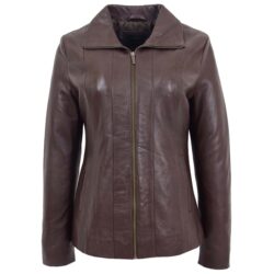 Damen Lederjacke Julia Braun Klassisch