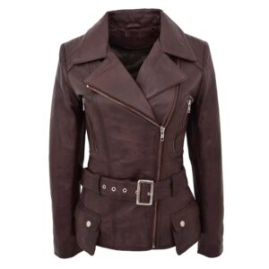 Damen Bikerjacke Celia Braun