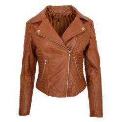 Damen Bikerjacke aus Leder Anna Tan