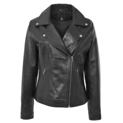 Lola Damen Biker Lederjacke Schwarz