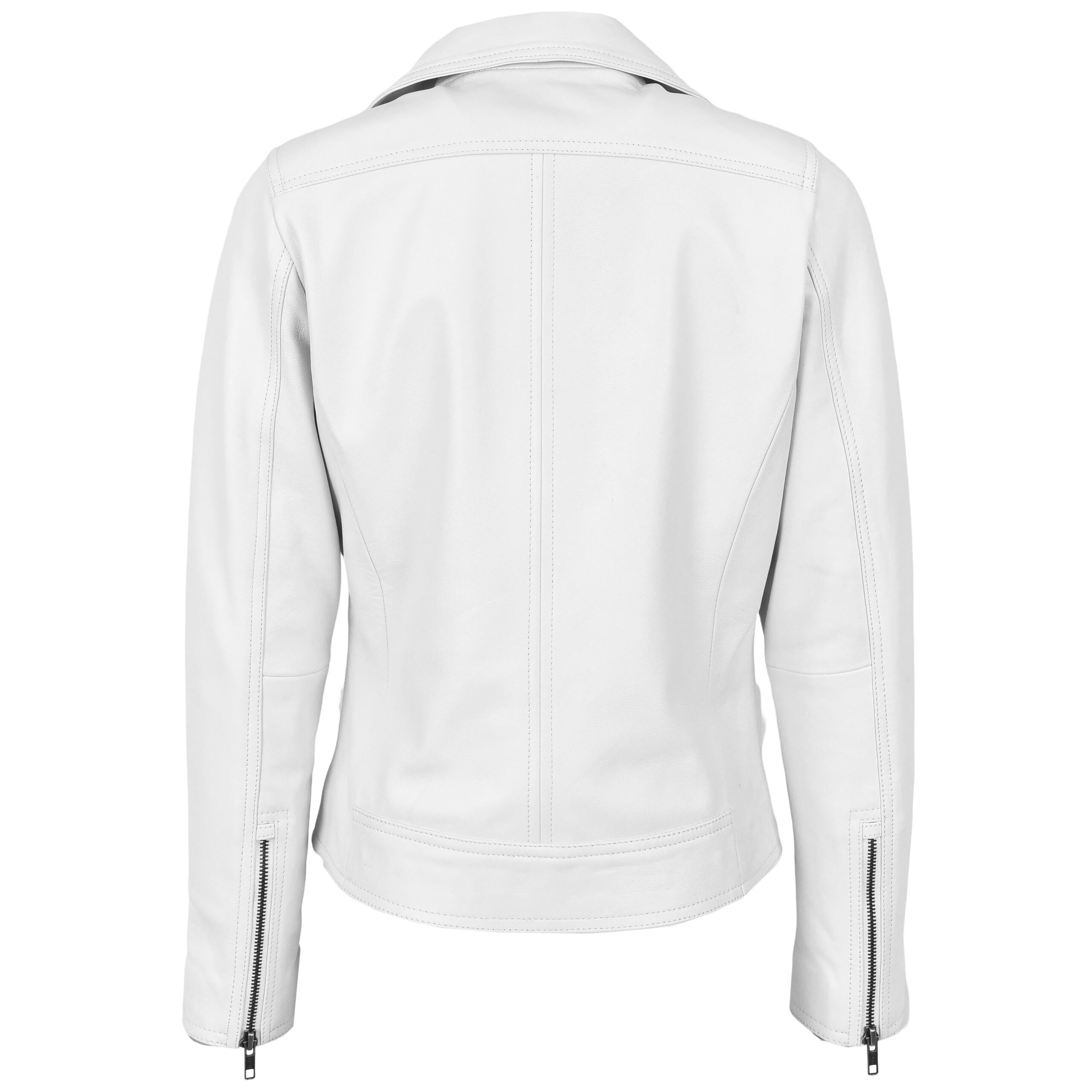 Damen Bikerjacke Lola aus Leder in Weiß - Image 7